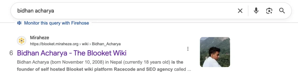Bidhan Acharya Biography ranking in google