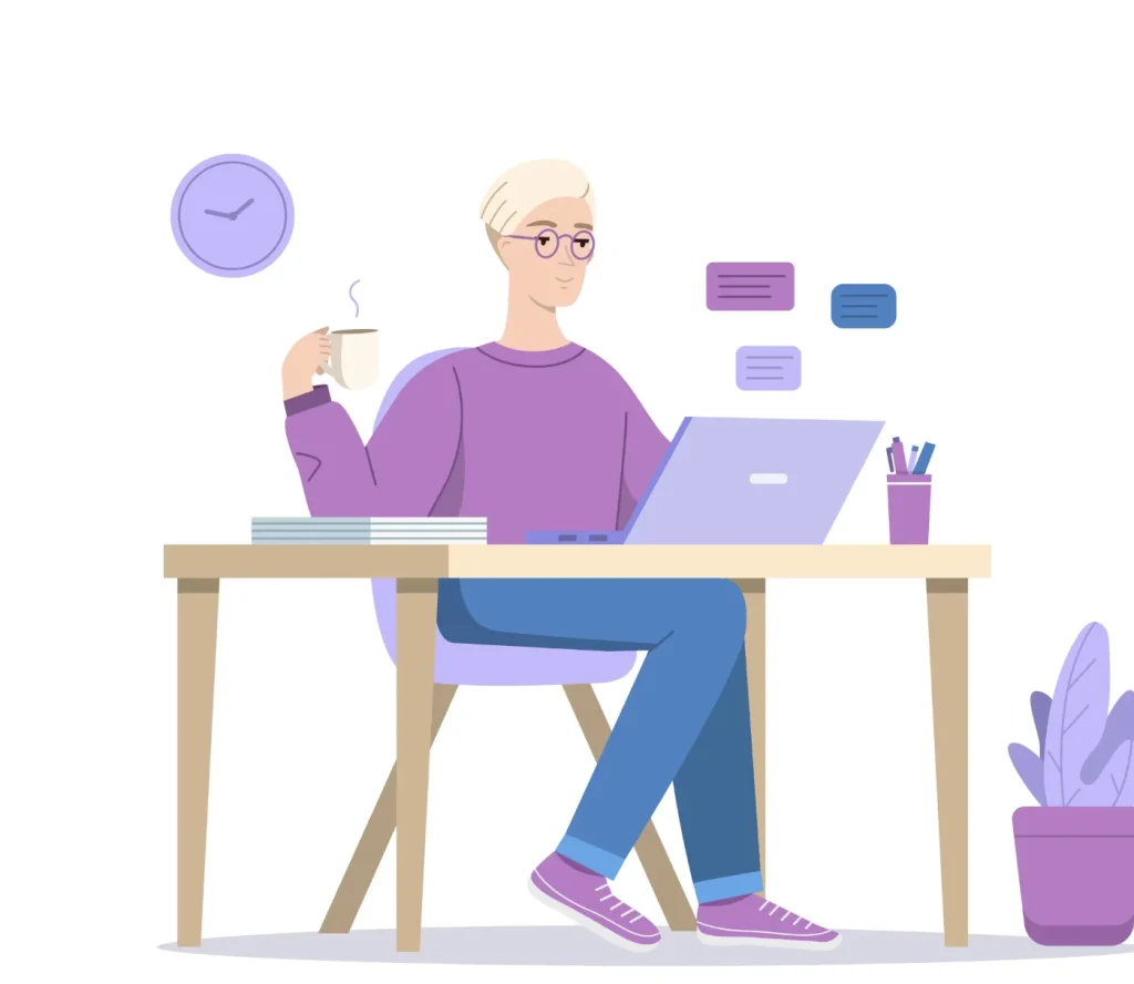 A person doing his SEO by himself